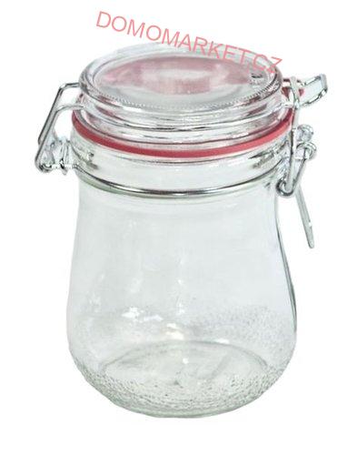 Dóza patentní 0,5l skleněná