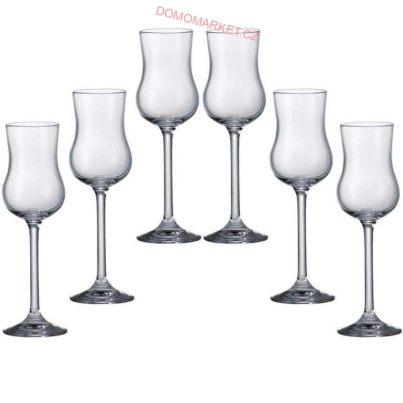 Bohemia Crystal Sklenice na grappu Colibri 6 x 85 ml