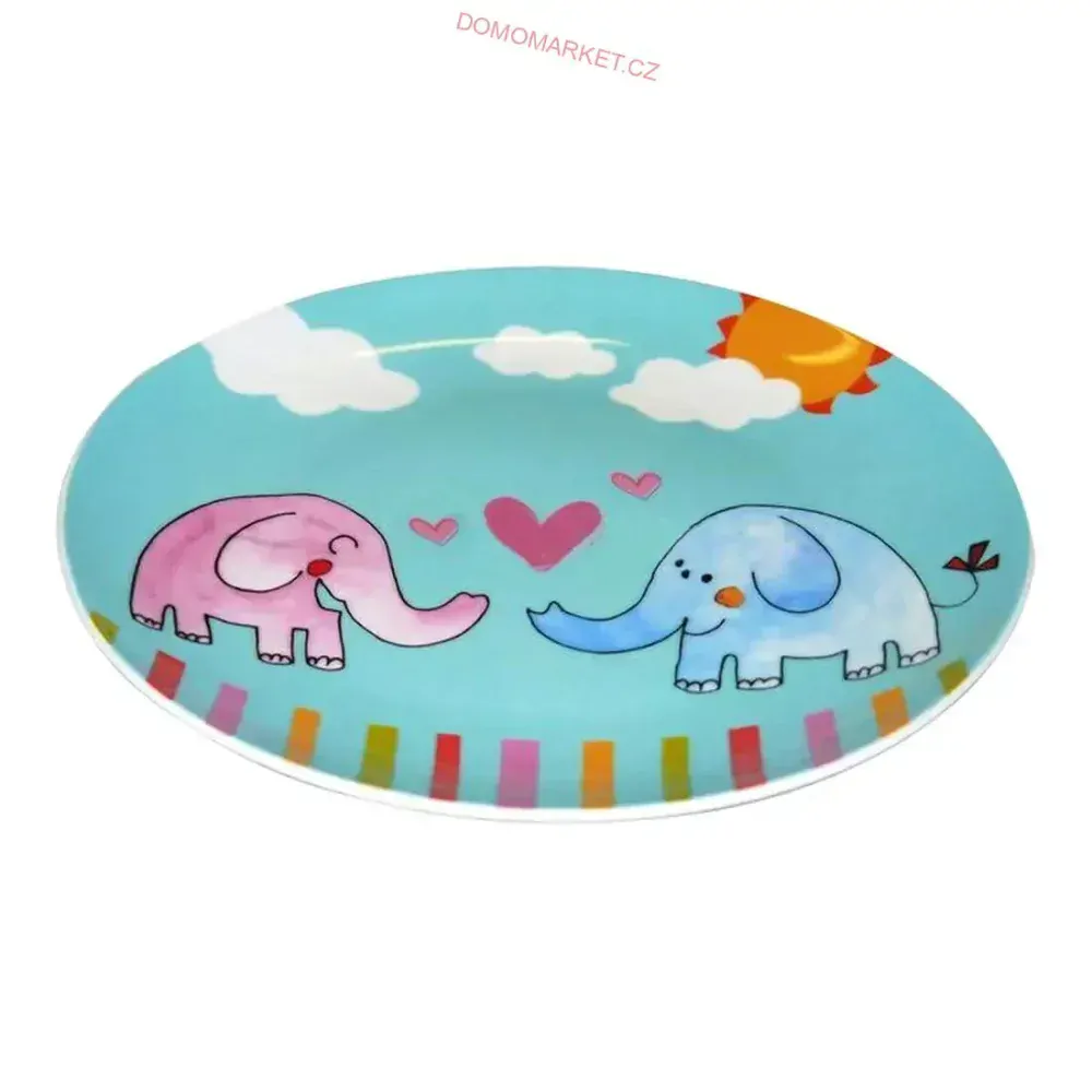 Matell Dětská jídelní souprava SLON porcelán 3-dílná