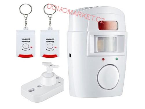 Alarm YL-105 s pohybovým čidlem PIR + 2ks dálkové ovládání