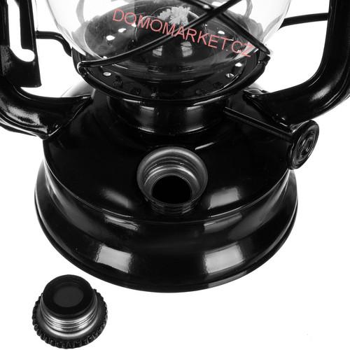 Lampa petrolejová 24 cm černá Metrox ISO 20683