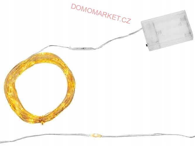Světelný řetěz 100 LED 9 m - teplá bílá