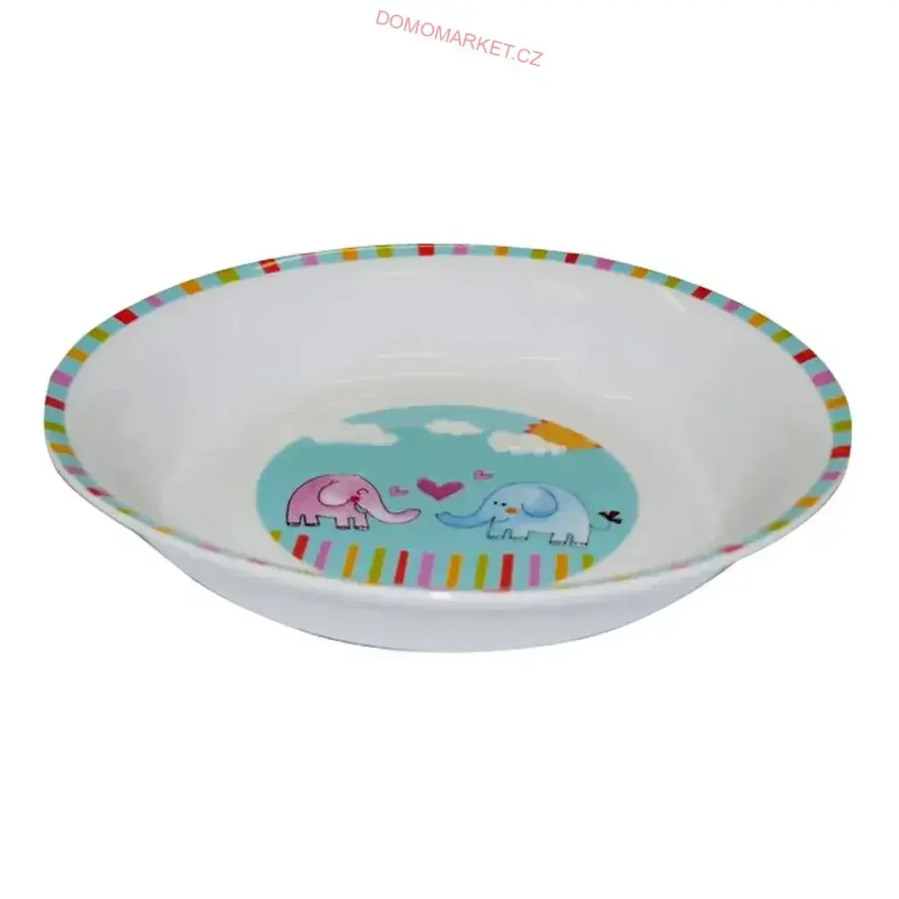 Matell Dětská jídelní souprava SLON porcelán 3-dílná