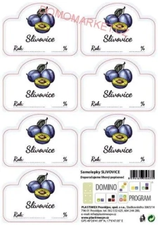 Samolepky SLIVOVICE 7 ks 