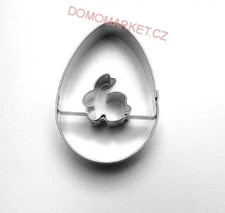 Vykrajovátko se středem vajíčko + zajíček 5,5 cm nerez Smolík