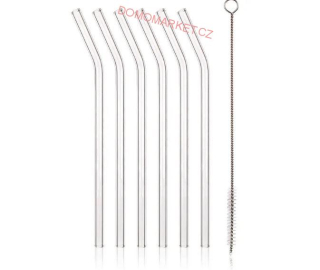 Banquet Brčka skleněná 6ks s kartáčkem