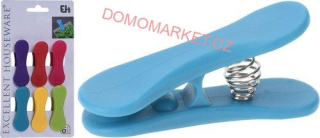 Excellent Houseware Skřipec na sáčky MAXI 6,5 cm 6ks