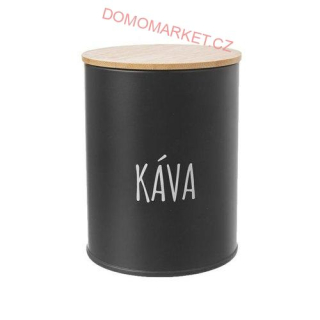 Orion Dóza KÁVA Ø9,5cm černá