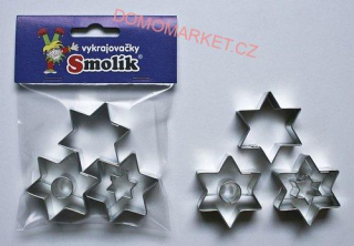 Smolík 798 Vykrajovačky HVĚZDY sada 3ks