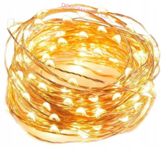 Světelný řetěz 100 LED 9 m - teplá bílá