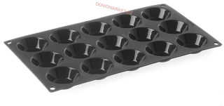 Silikonová forma na 15 tartaletek 50x17 mm | HENDI 676509