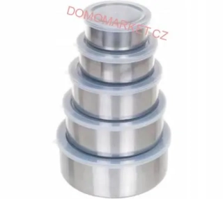 Karpateus KIT2414 Sada nerezových misek s víkem 5 ks